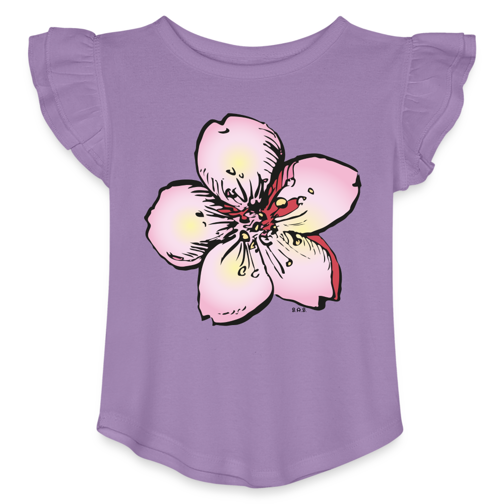 Beautiful Toddler Girls Flutter T-shirt - lavender