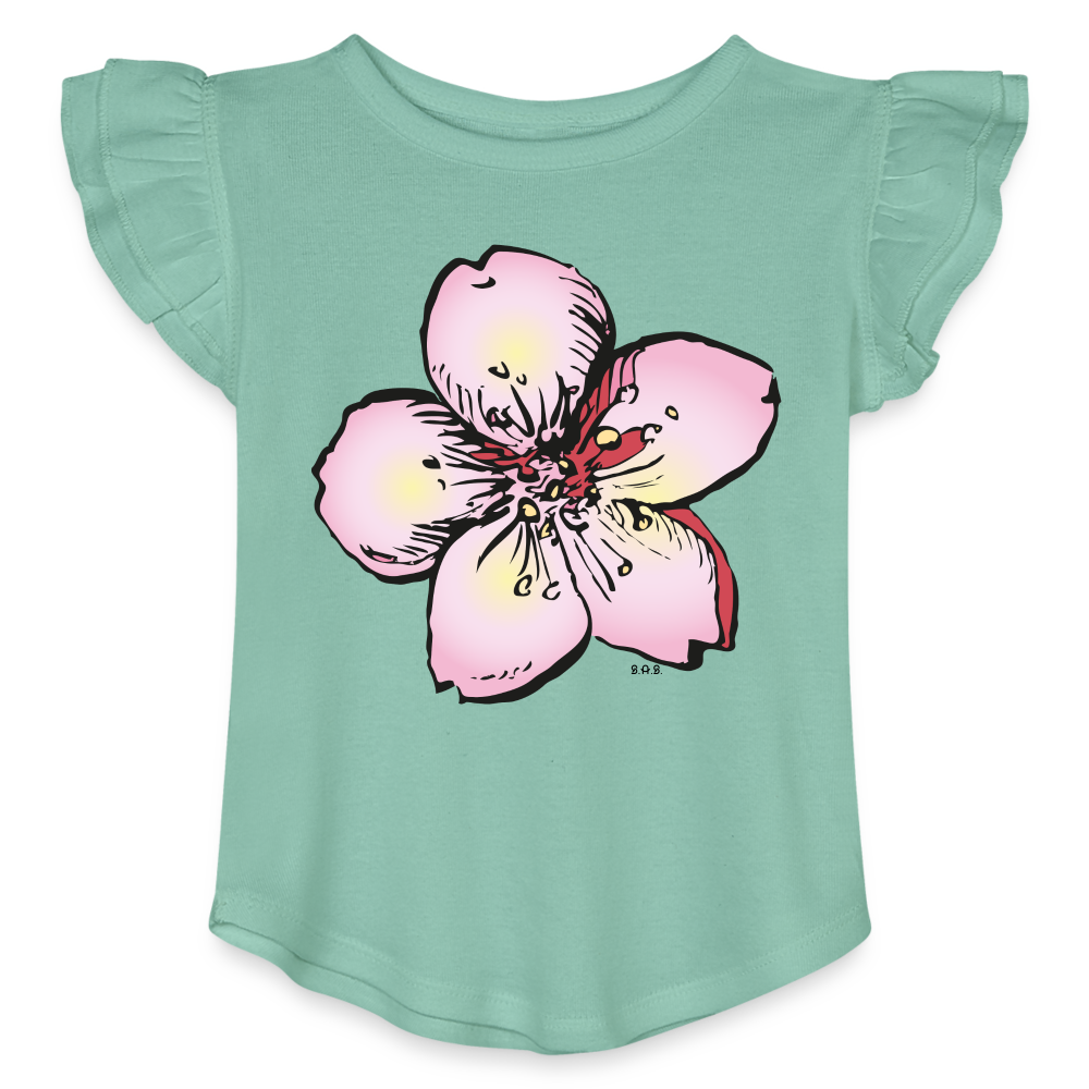 Beautiful Toddler Girls Flutter T-shirt - saltwater